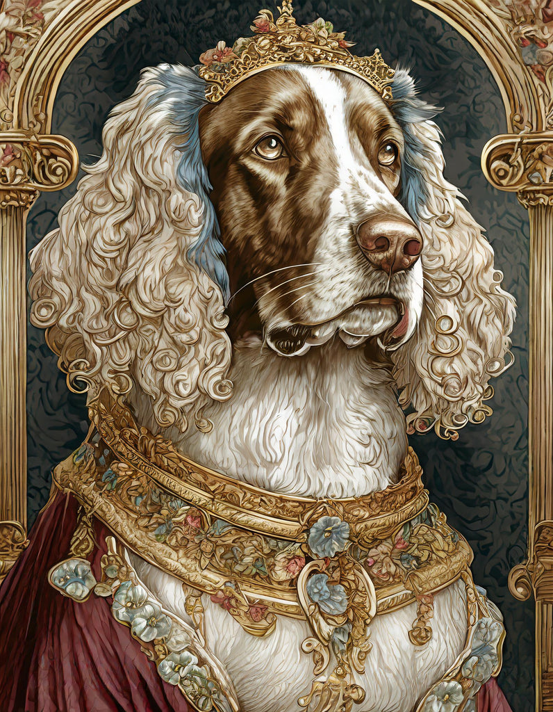 Diamond painting hond barok