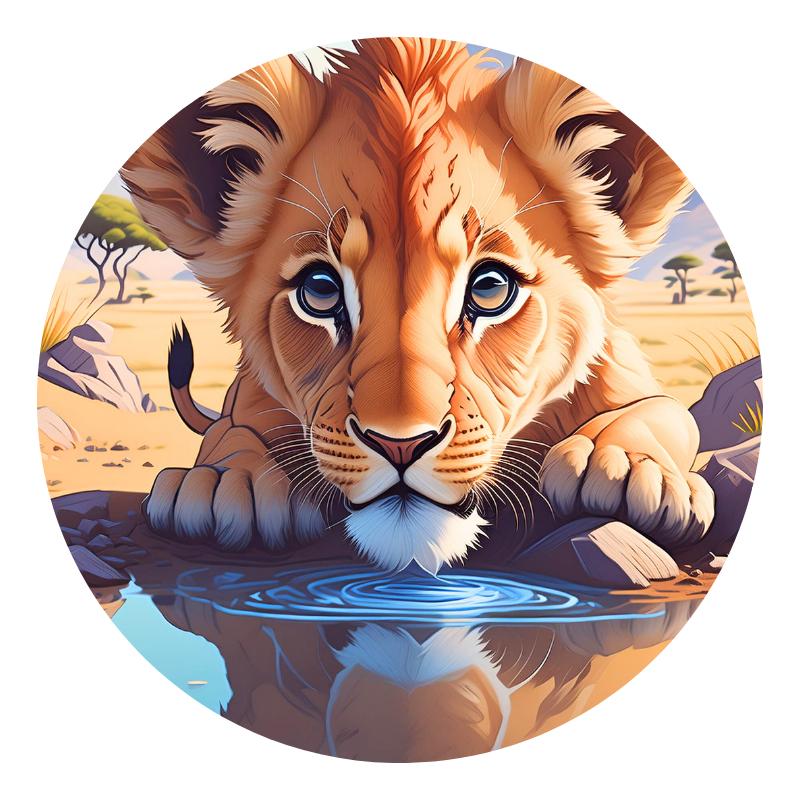 diamond painting leeuwen
