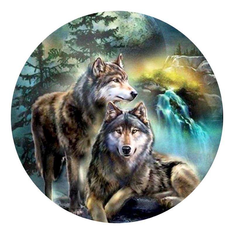 Diamond painting wolven