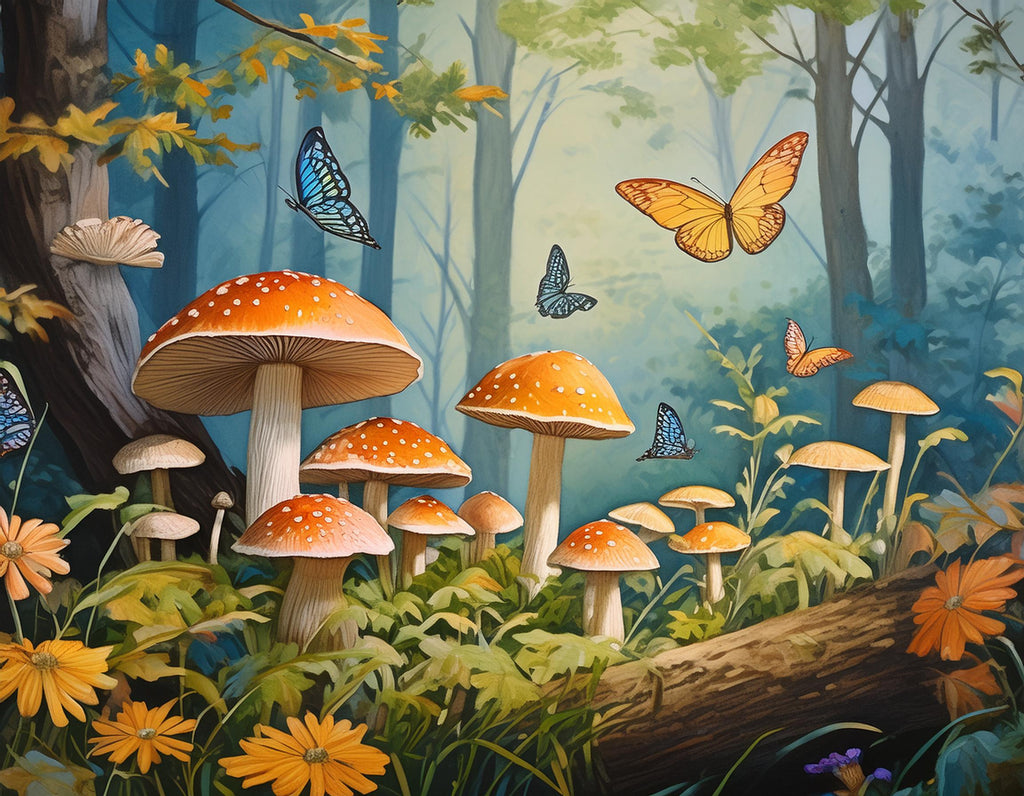 Diamond painting botanische illustratie