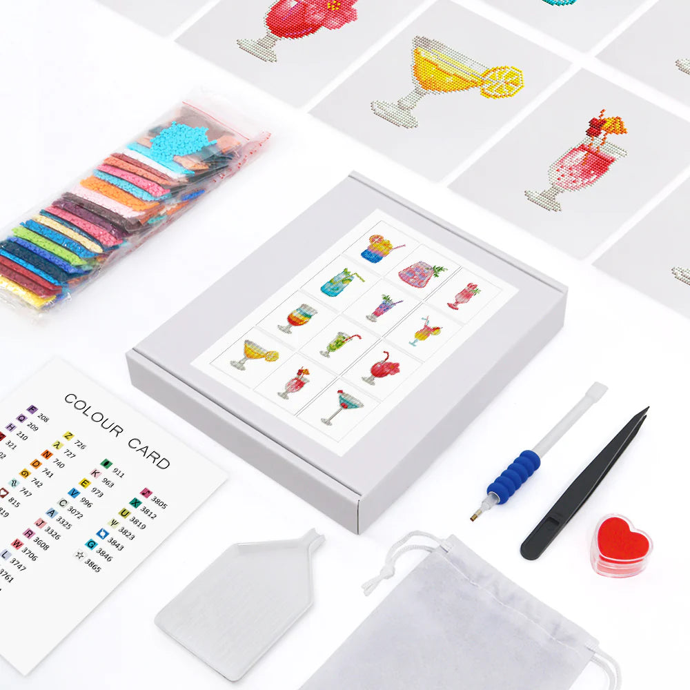 Diamond painting mini cocktails
