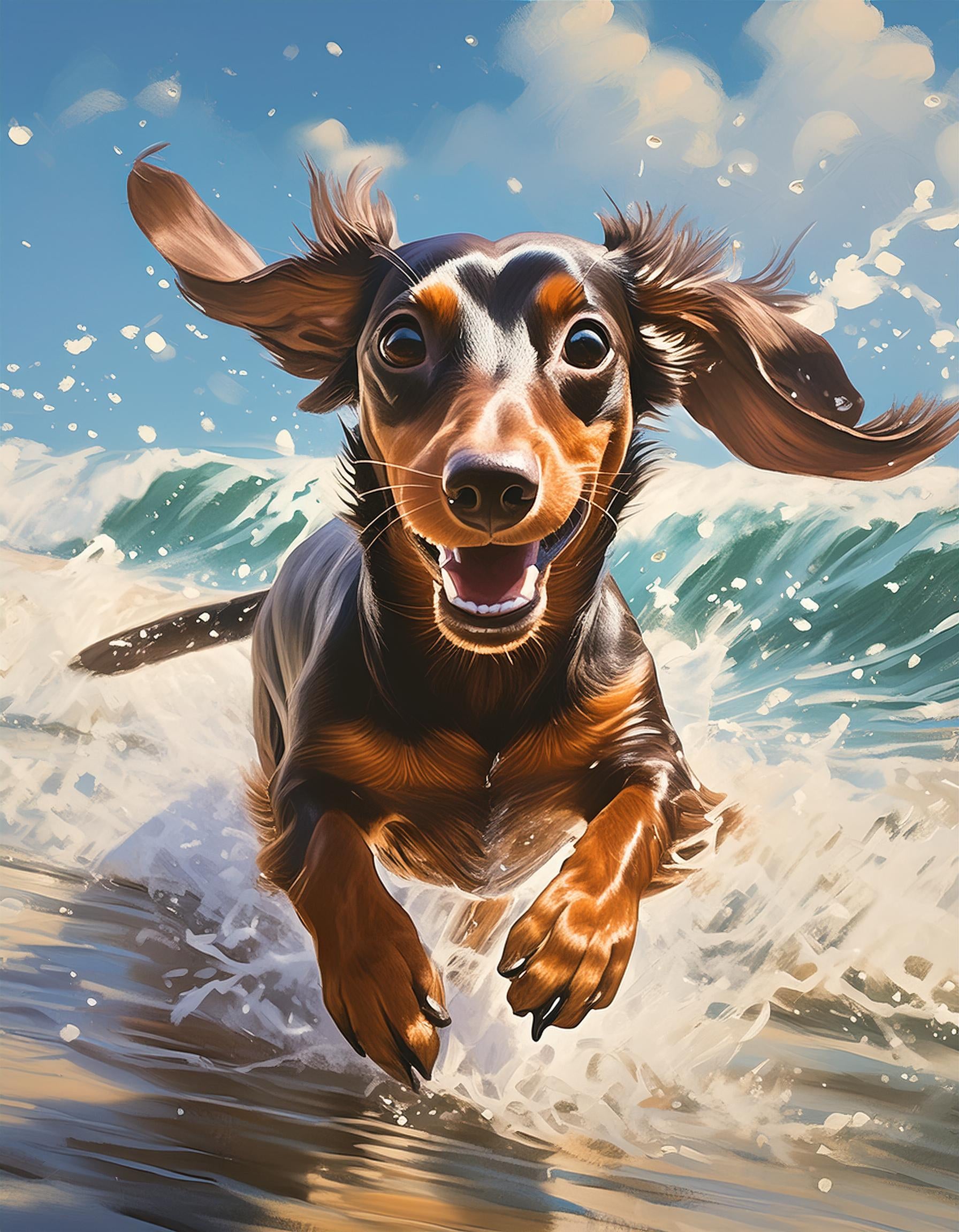 Schilderen op nummer Hond met stok – Hobby Painter Schilderen op nummer Hond met stok – Hobby Painter