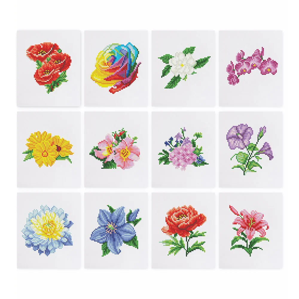 Diamond painting mini bloemenset
