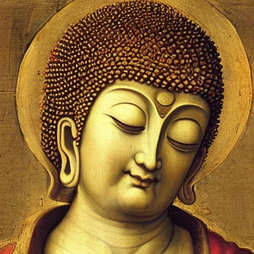 Diamond painting buddha close up