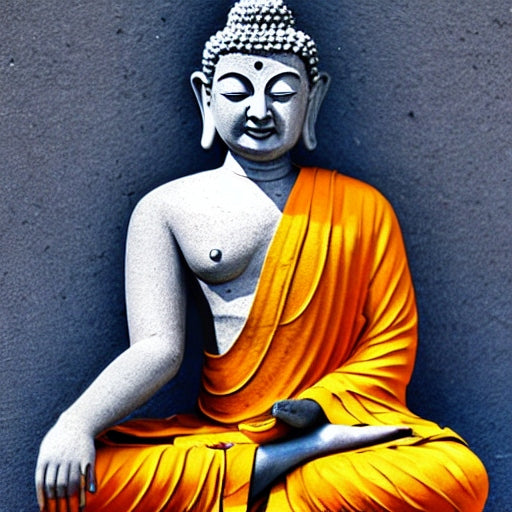 diamond painting buddha oranje