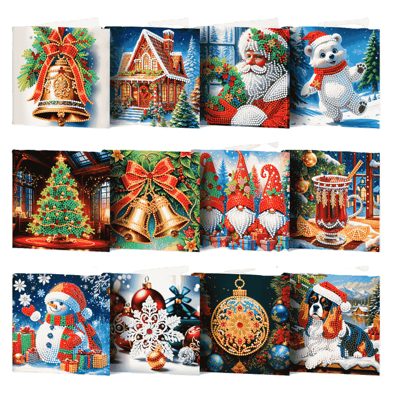 diamond painting kerstkaarten
