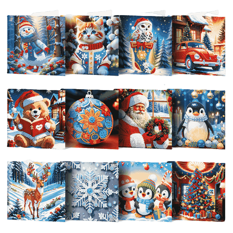 diamond painting kerstkaart
