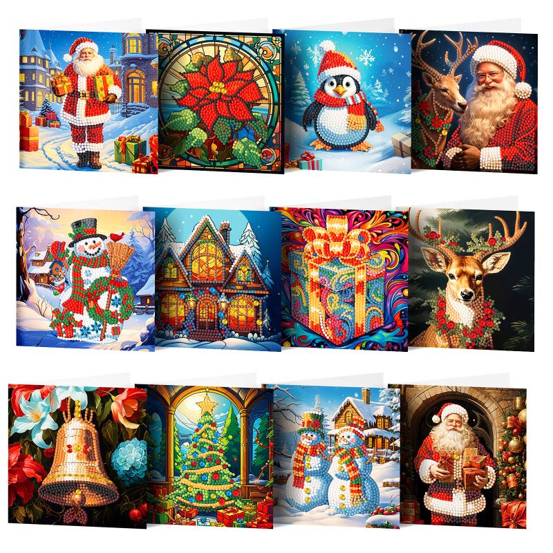 Diamond painting kerstkaarten diversen 4 | Painting Diamonds