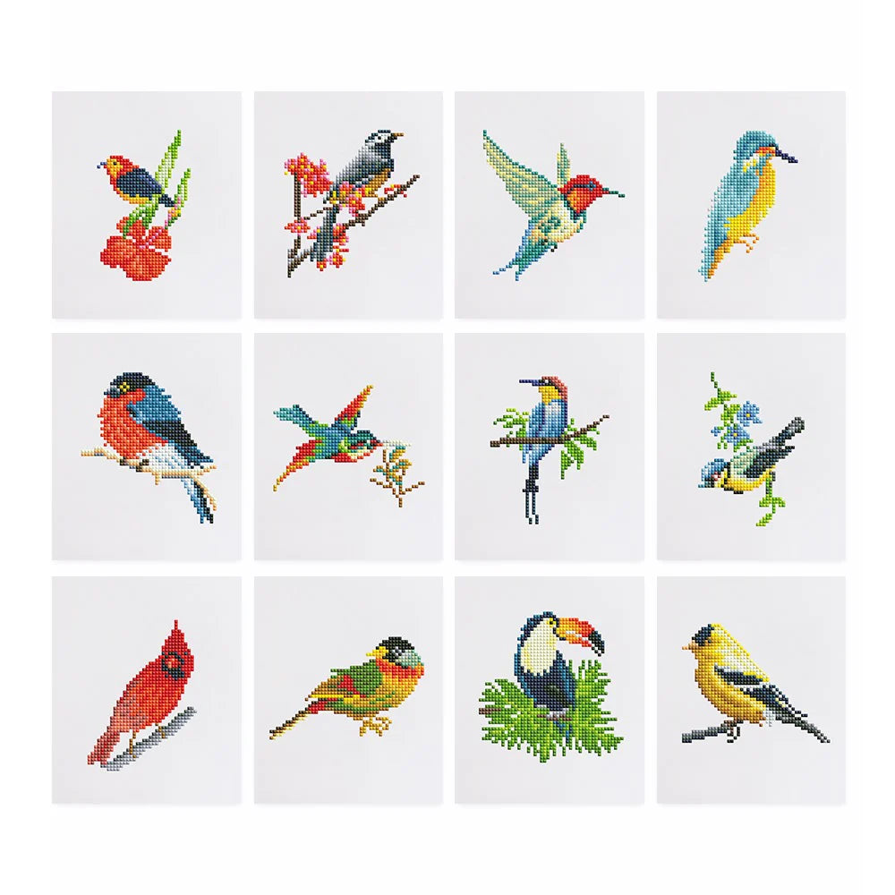 Diamond painting mini vogels