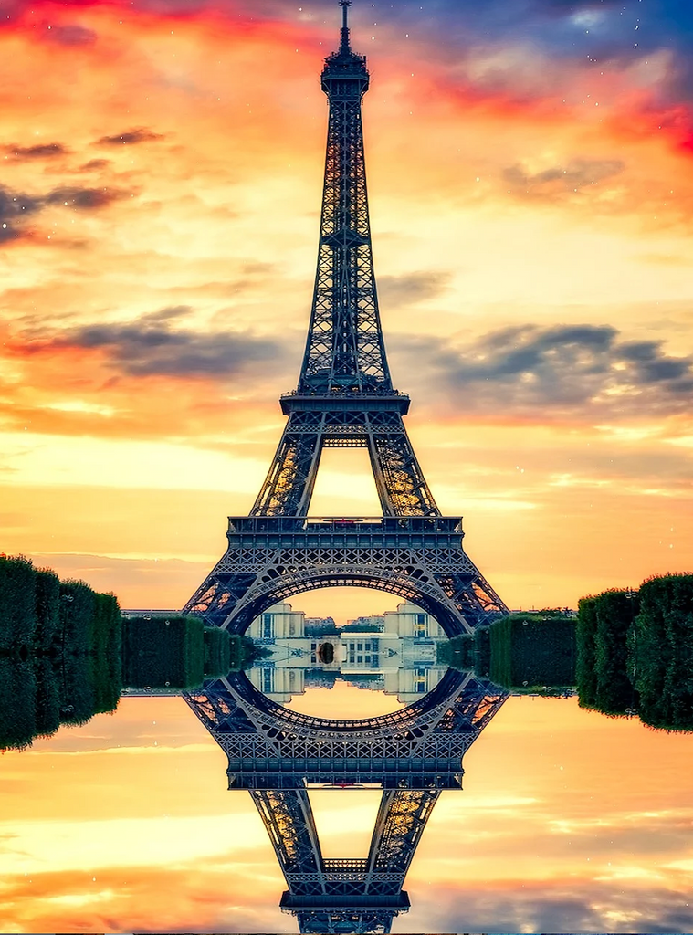 Diamond painting Eiffeltoren spiegelbeeld