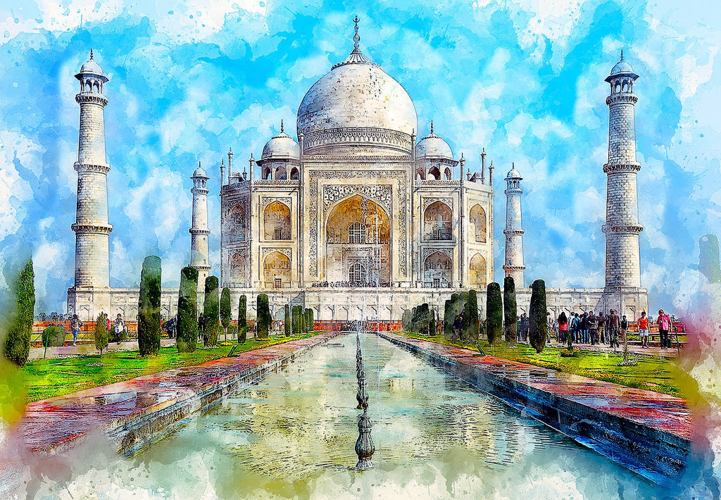 Diamond painting Taj Mahal monument marmer