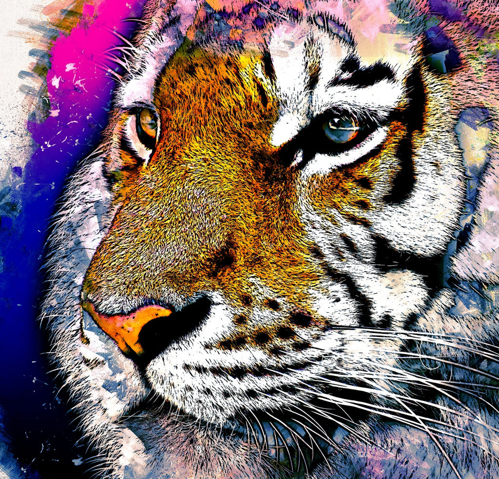 Diamond painting tijger 