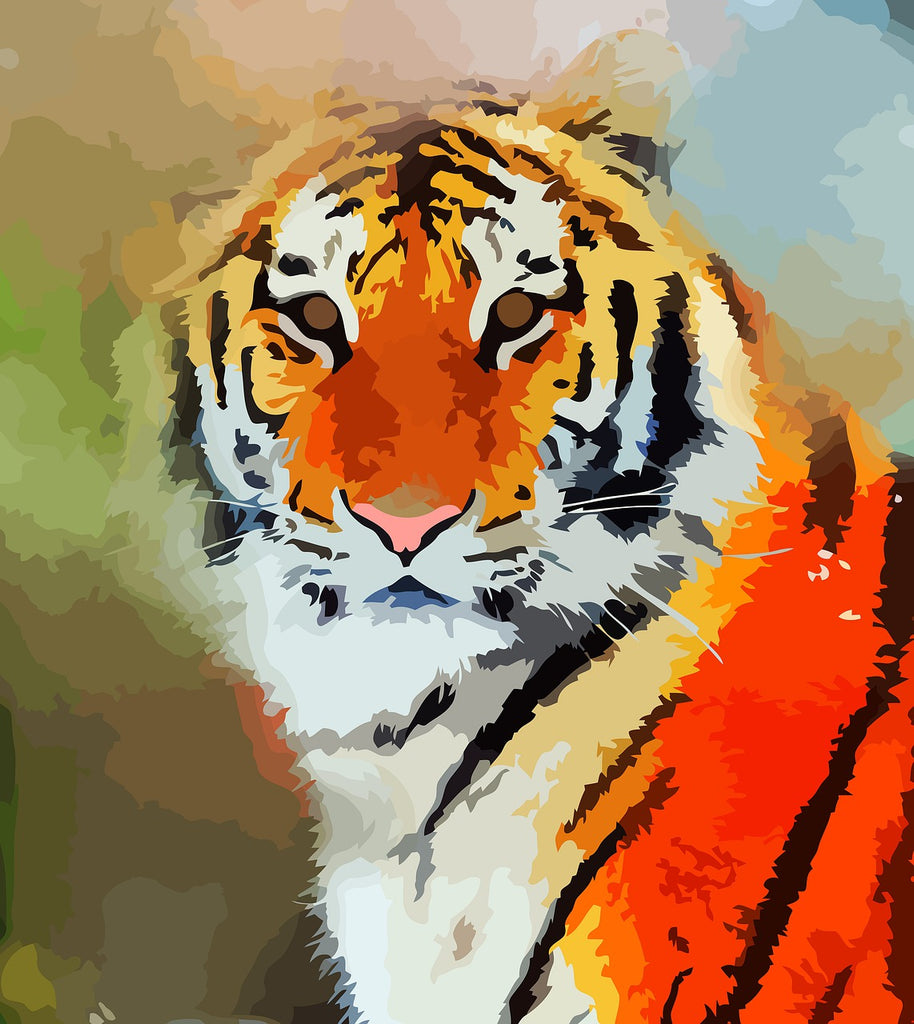 Diamond painting tijger kunst