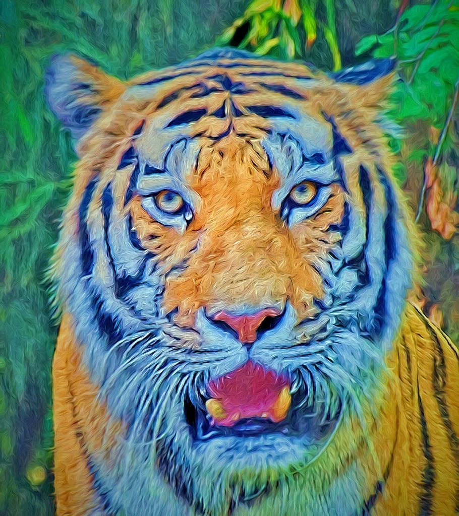 Diamond painting wilde tijger