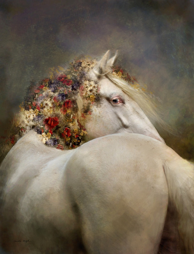 Diamond painting wit paard merrie