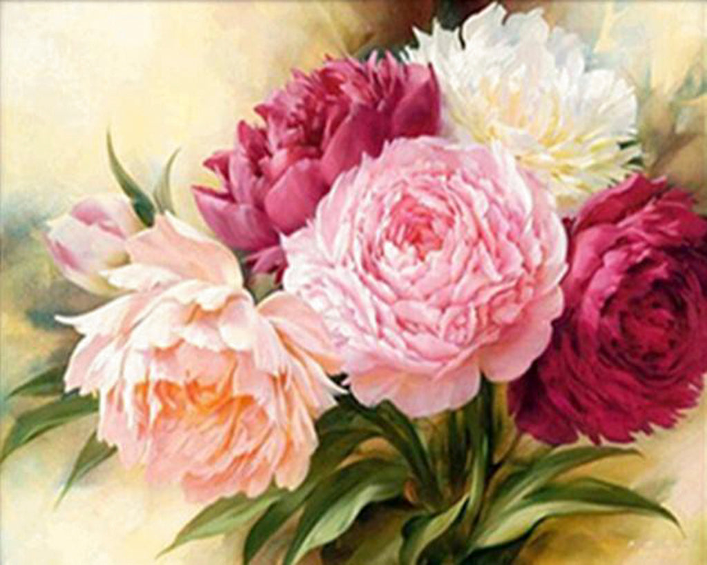 Diamond painting bos bloemen