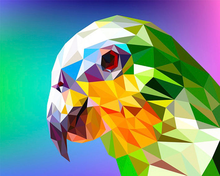 diamond painting papegaai