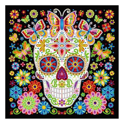 diamond painting glow in the dark doodshoofd