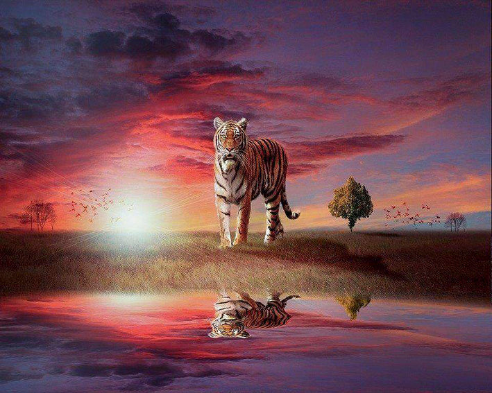 diamond painting tijger