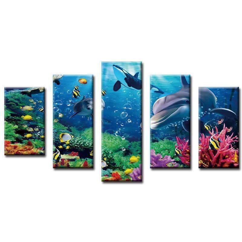 diamond painting vijfluik onderwaterwereld