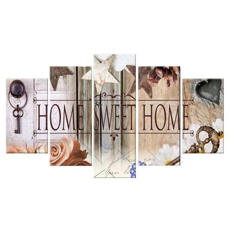 diamond painting vijfluik tekst home sweet home