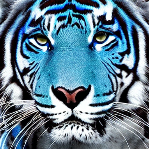 diamond painting blauw tijger