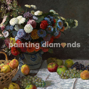 Diamond painting bloemstuk en fruit