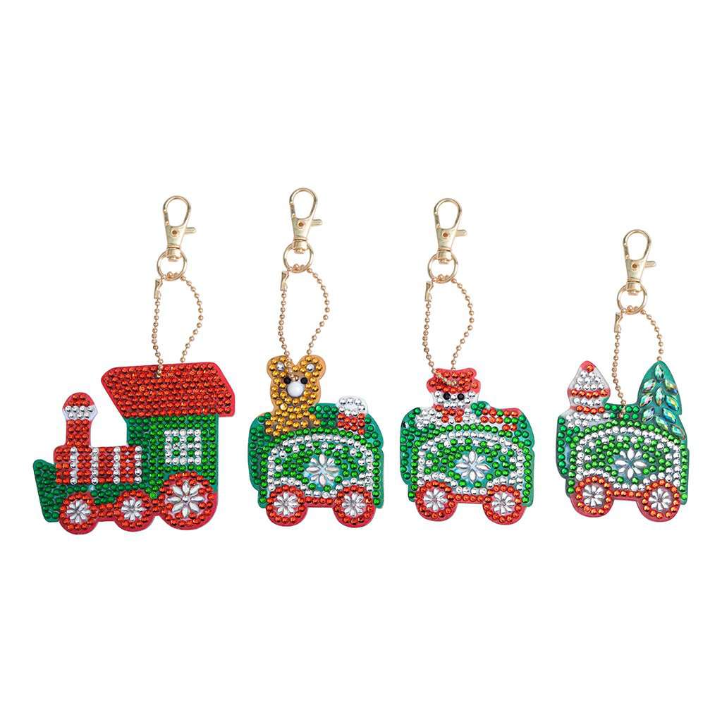 Sleutelhanger - Uitdeelcadeautjes - Een rood gekleurde trein in de