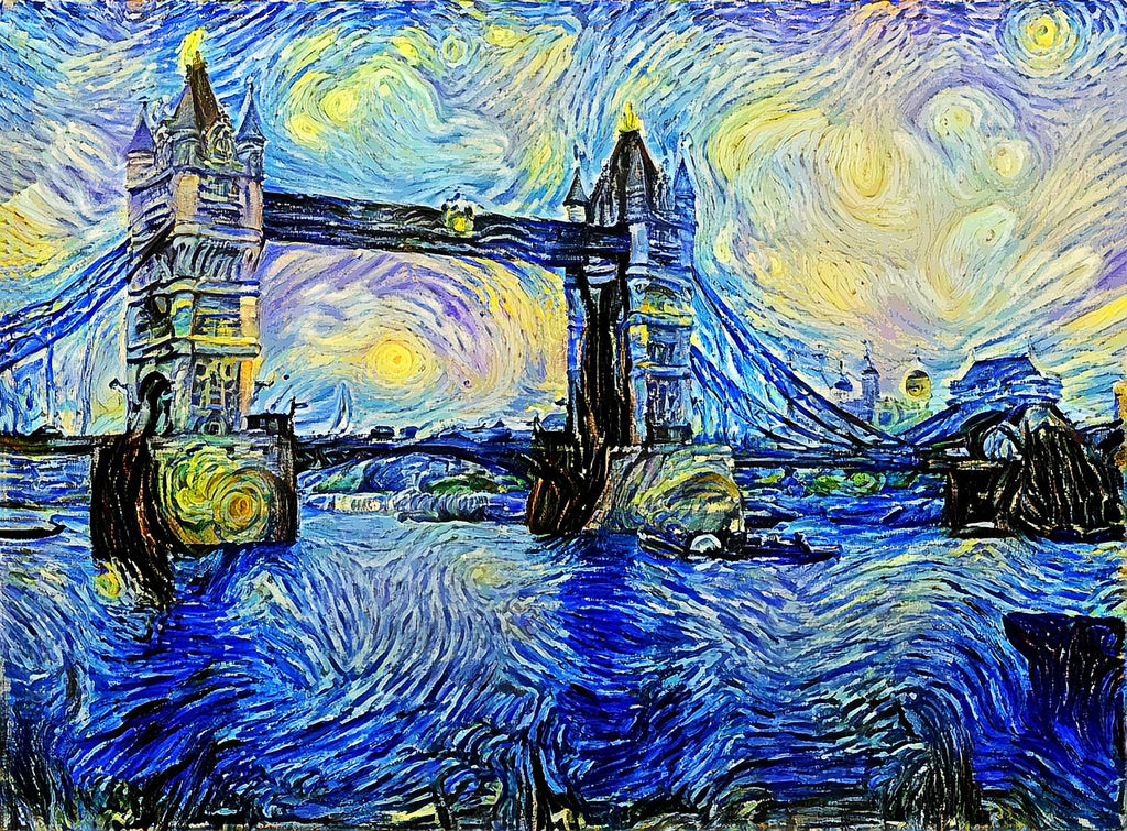 Diamond painting sterrennacht Tower Bridge Londen