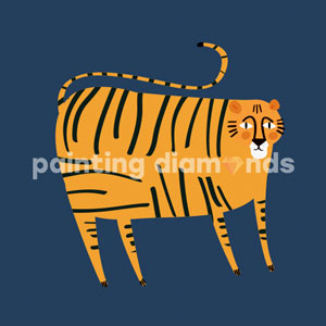 diamond painting tijger cartoon