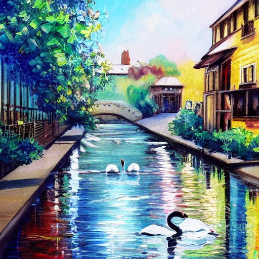 diamond painting zwanen gracht