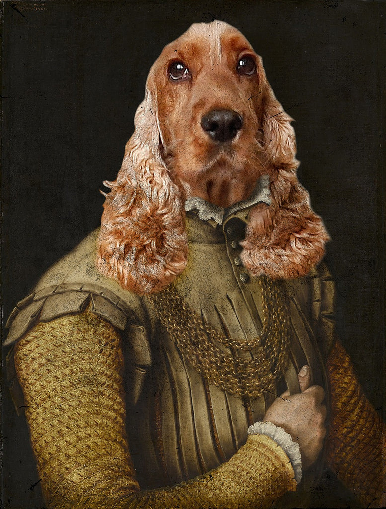 Diamond painting hond oudheid