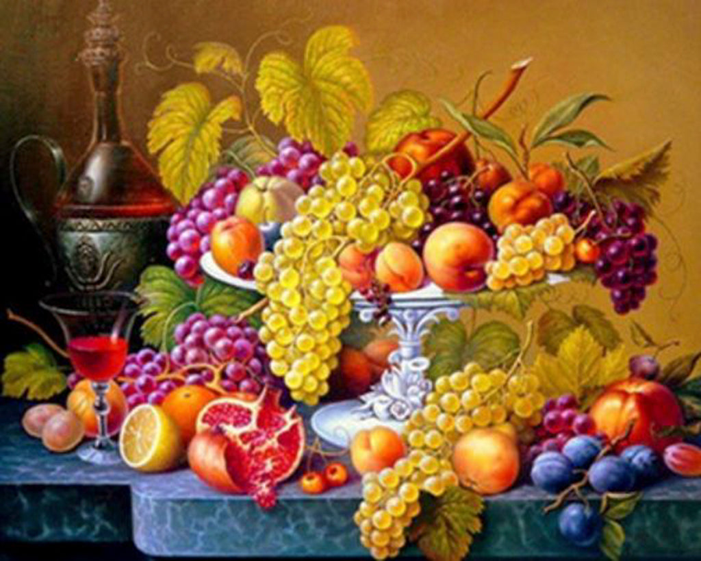 Diamond painting fruitschaal