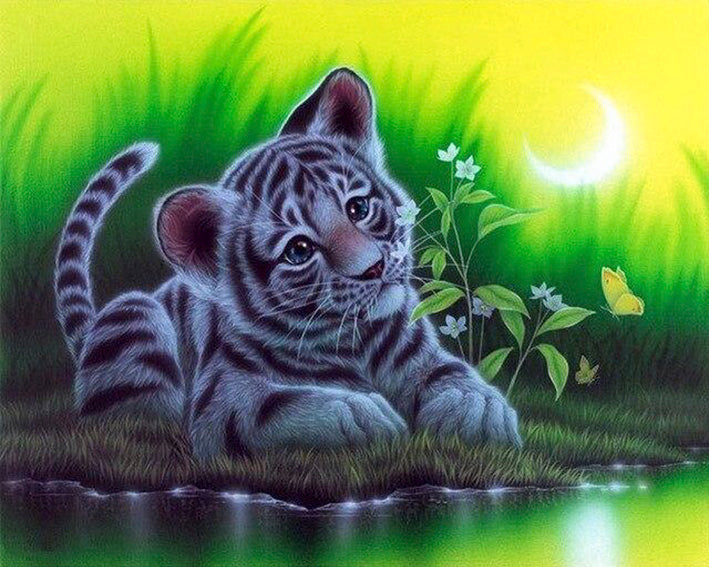 diamond painting tijger